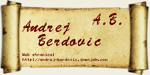 Andrej Berdović vizit kartica